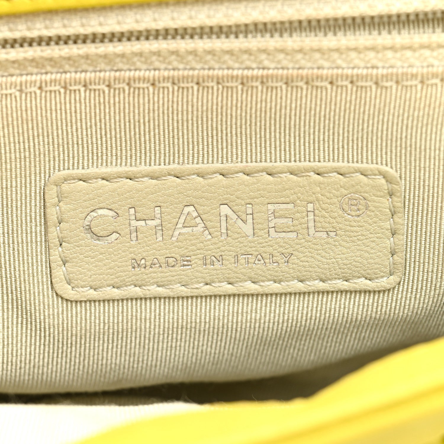 Chanel Washed Lambskin Quilted Mini Chain Around Flap Yellow 6 of 7