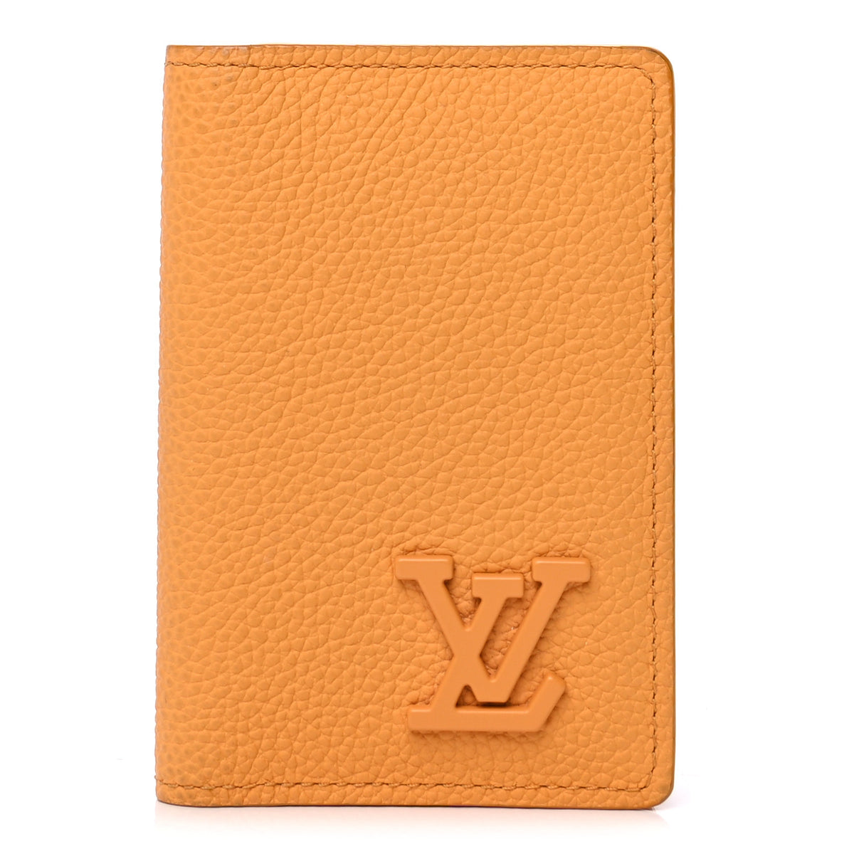 Grained Calfskin Aerogram Pocket Organizer Safran
