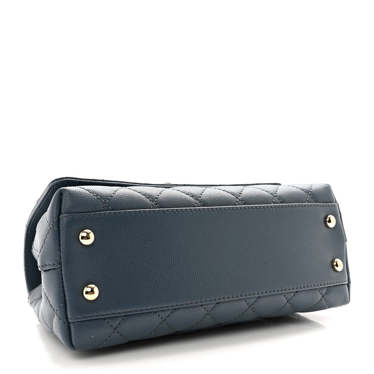 Caviar Quilted Mini Coco Handle Flap Blue