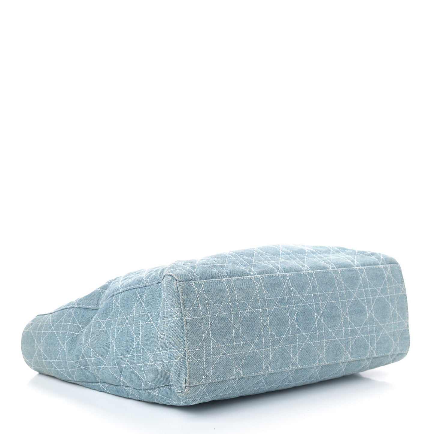 Denim Cannage Large Lady Dior Light Blue