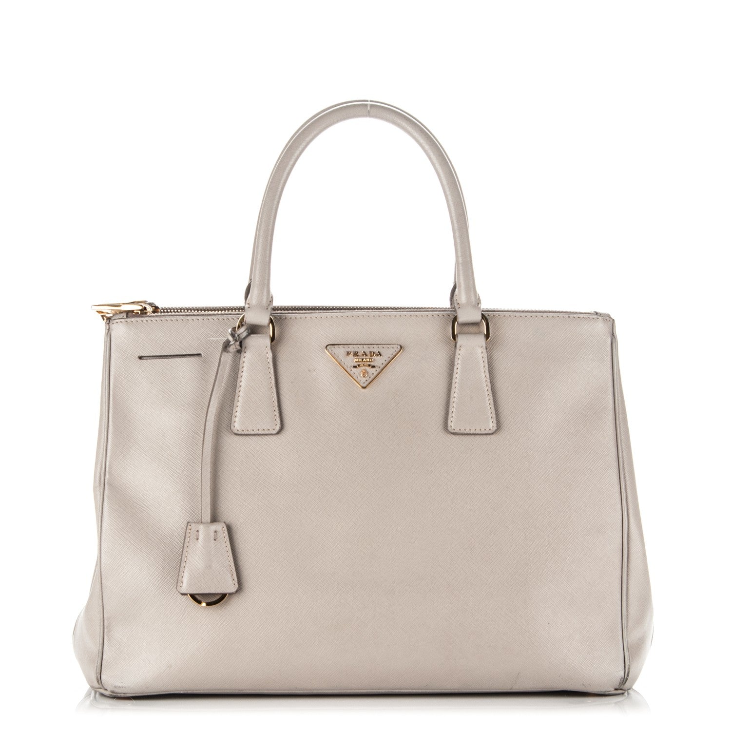 Prada Saffiano Medium Galleria Double Zip Tote Pomice 1 of 12