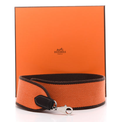 Hermes Toile Swift 50mm Shoulder Strap Orange Ebene 5 of 5