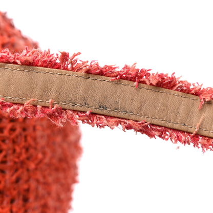 Chanel Tweed Sequins Embroidered Cubano Trip Backpack Orange Coral 11 of 11