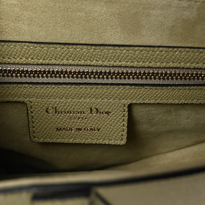 Christian Dior Grained Calfskin Saddle Bag With Strap Desert Sage 6 of 7