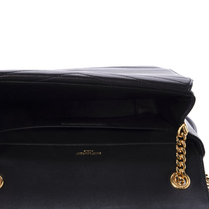 Saint Laurent Lambskin Matelasse Chevron Monogram Medium Sulpice Bag Black 5 of 12