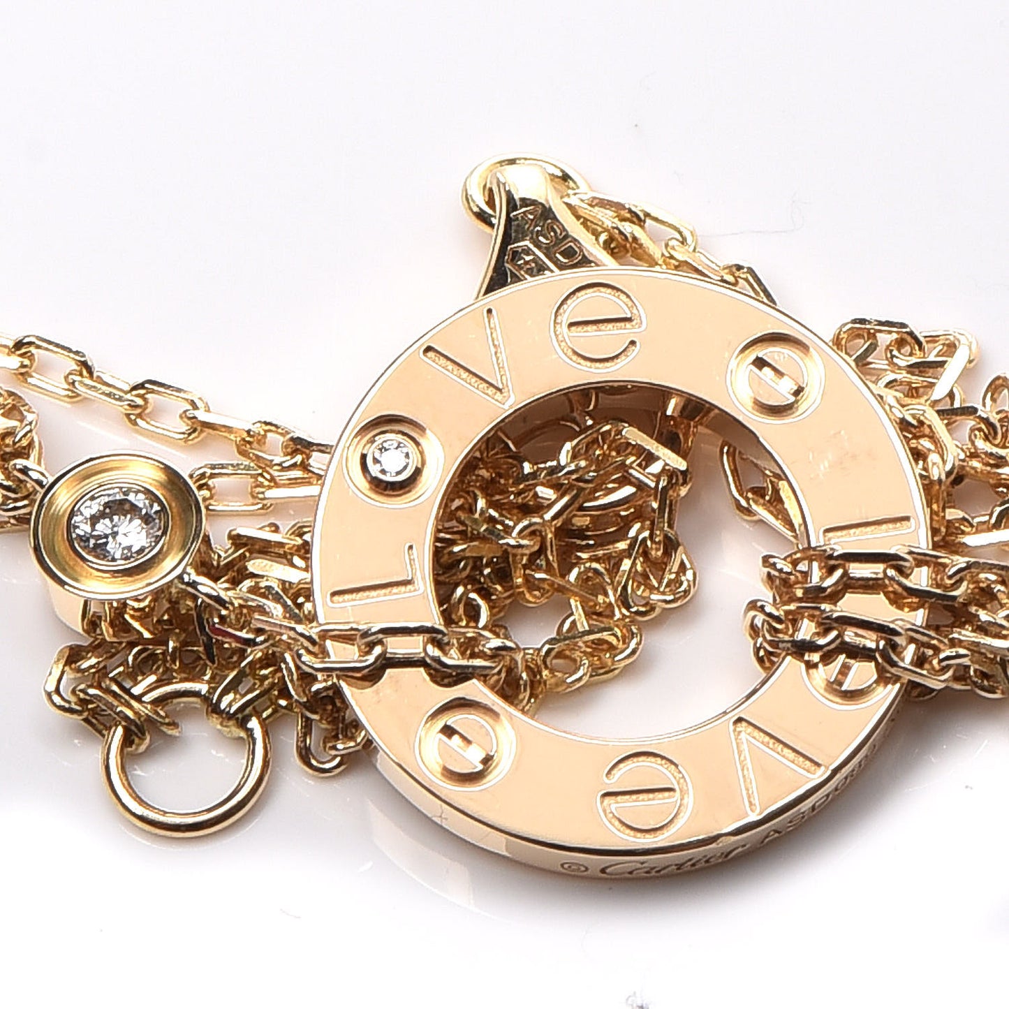 18K Yellow Gold Diamond LOVE Bracelet