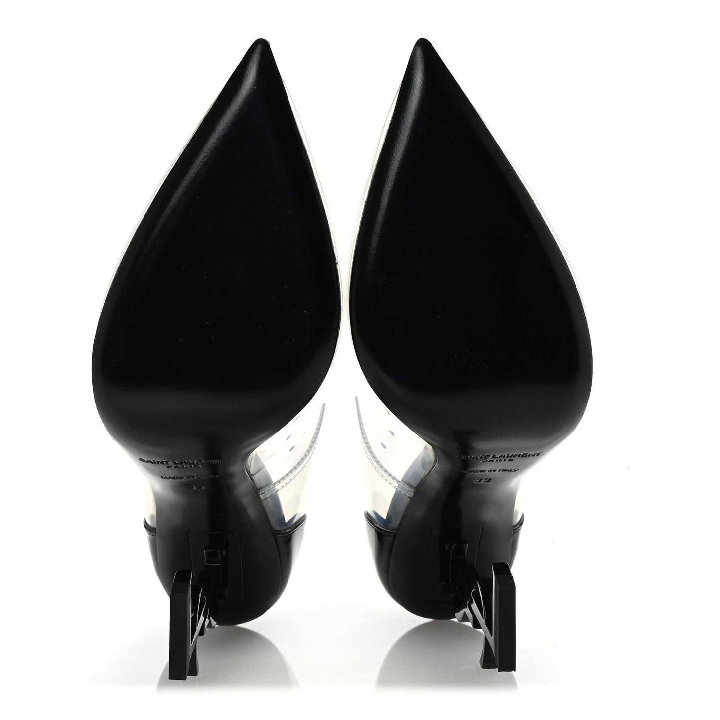 Patent Calfskin PVC Opyum 110 Pump 39 Black Transparent