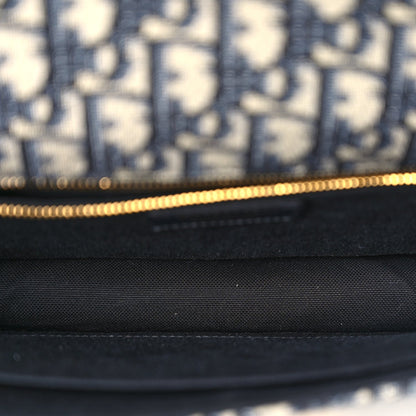 Christian Dior Oblique 30 Montaigne Flap Bag Blue 4 of 9