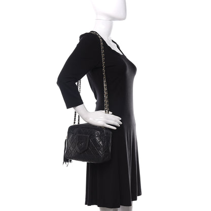 Chanel Lambskin Quilted CC Tassel Camera Bag Navy Blue 2 of 12