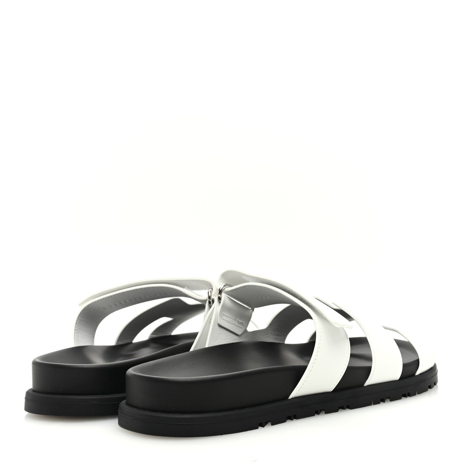 Hermes Calfskin Womens Chypre Sandals 39.5 White 3 of 8