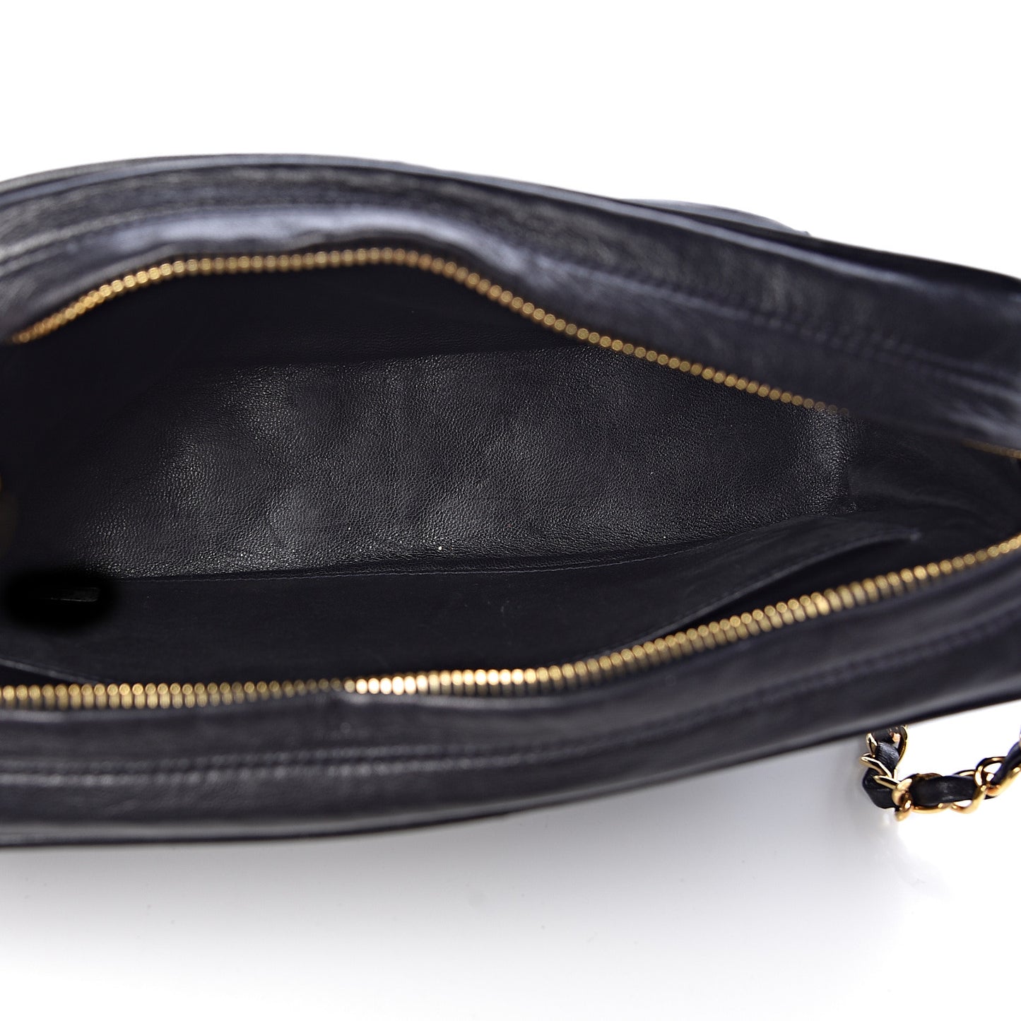 Lambskin Quilted Camera Case Black