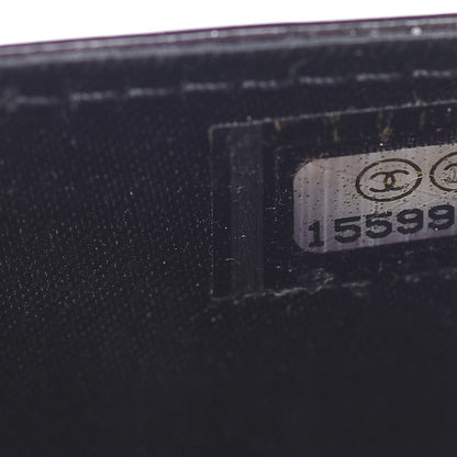 Chanel Patent Camellia Embossed Card Holder Black 7 of 8