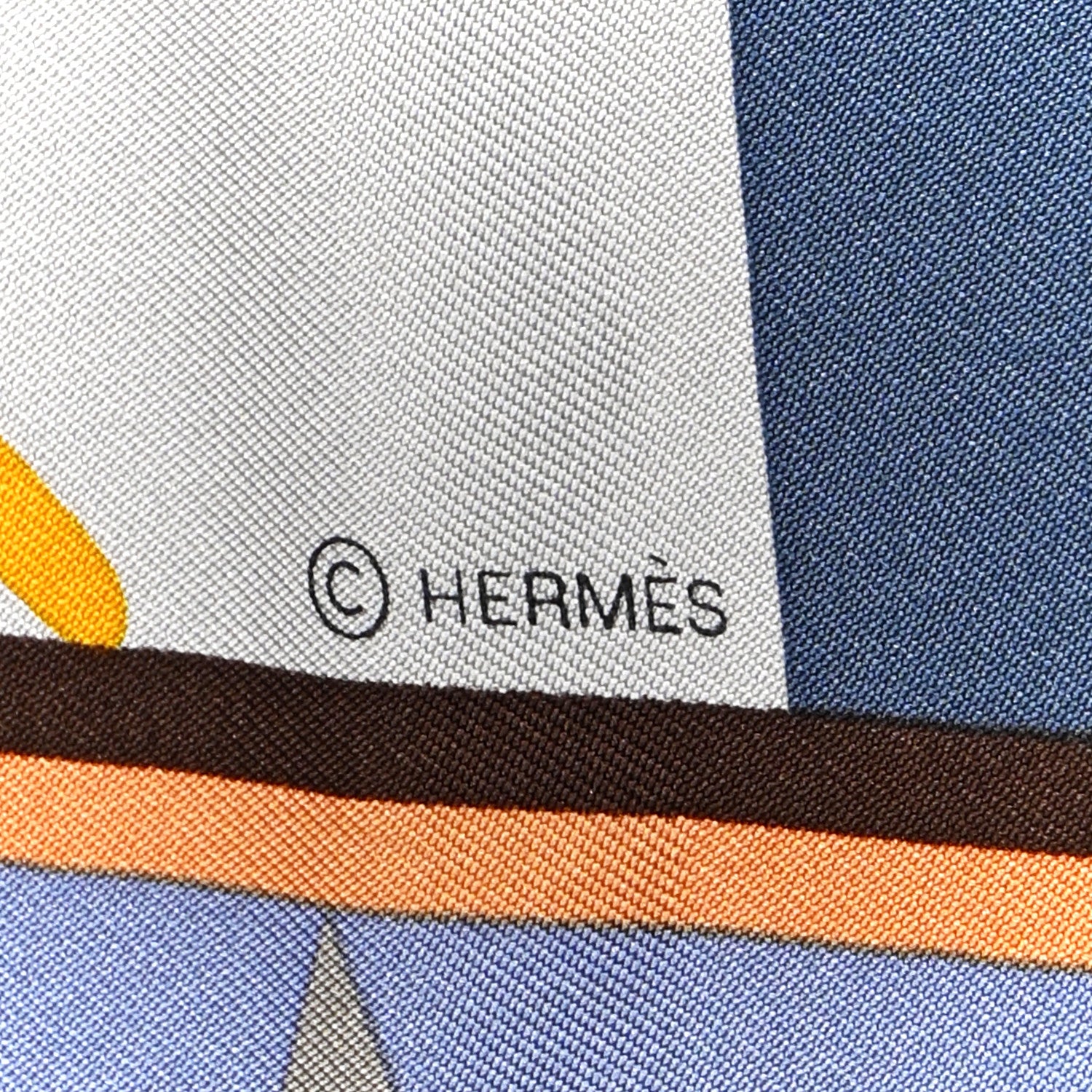 Hermes Silk Gavroche Parade En Fanfare Scarf 90 Glycine Vert Cypres Caramel 3 of 5