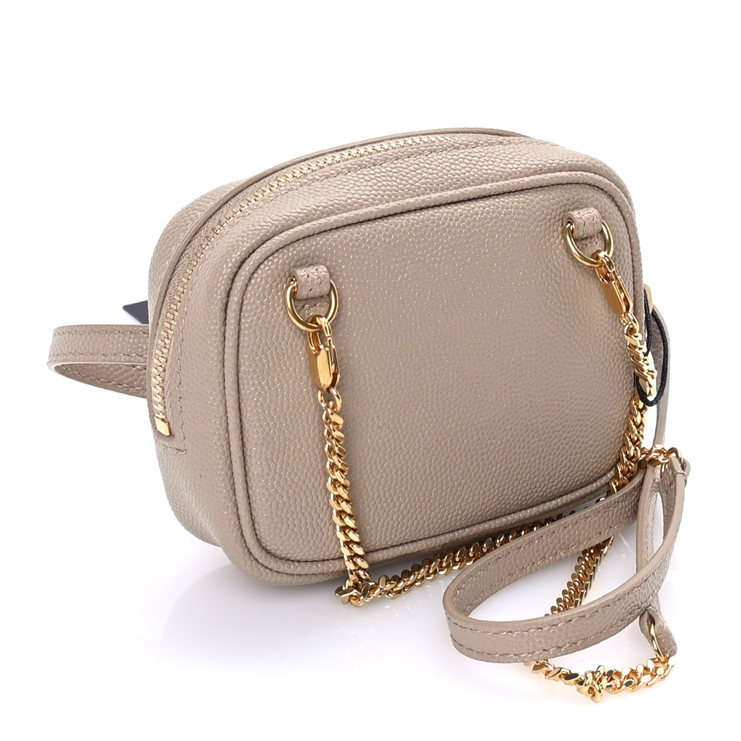 Saint Laurent Grain De Poudre Matelasse Monogram Baby Lou Camera Bag  Dark Beige 2 of 7
