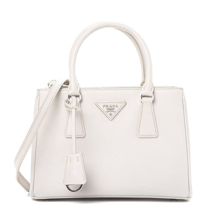 Prada Saffiano Lux Small Galleria Double Zip Tote White 1 of 15