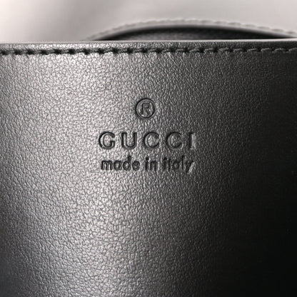 Gucci Calfskin Matelasse Monochrome Mini GG Marmont Shoulder Bag Black 5 of 8
