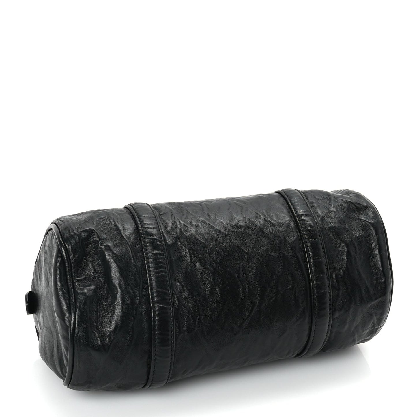 Nappa Antique Re-Edition 2002 Barrel Shoulder Bag  Black