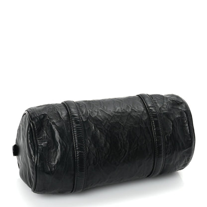 Prada Nappa Antique Re-Edition 2002 Barrel Shoulder Bag  Black 3 of 8