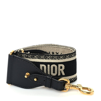 Christian Dior Canvas Embroidered Shoulder Strap 1 of 4
