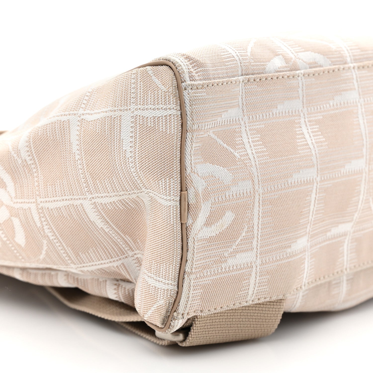 Chanel Nylon Travel Backpack Beige 10 of 14