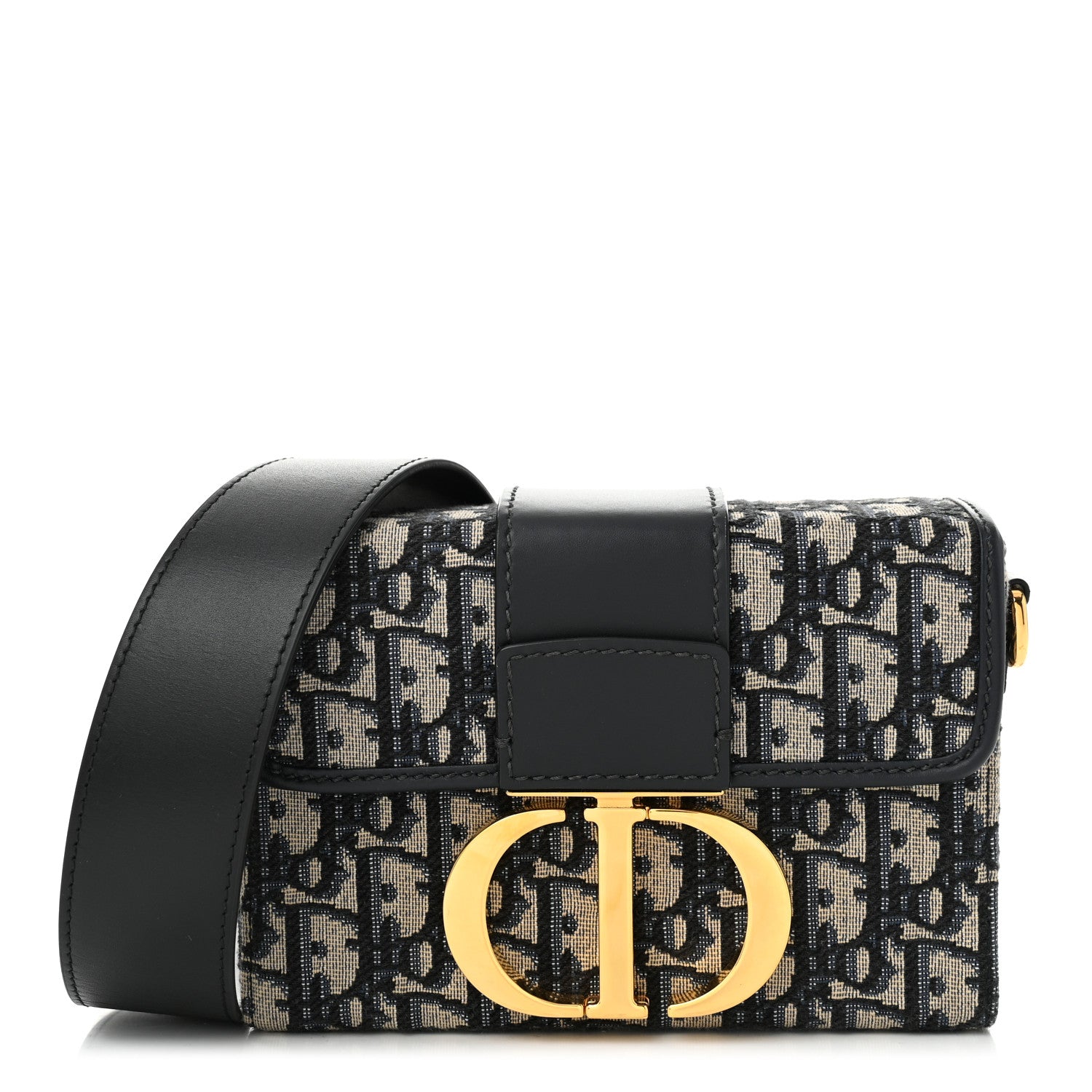 Christian Dior Oblique 30 Montaigne Box Bag Blue 1 of 11