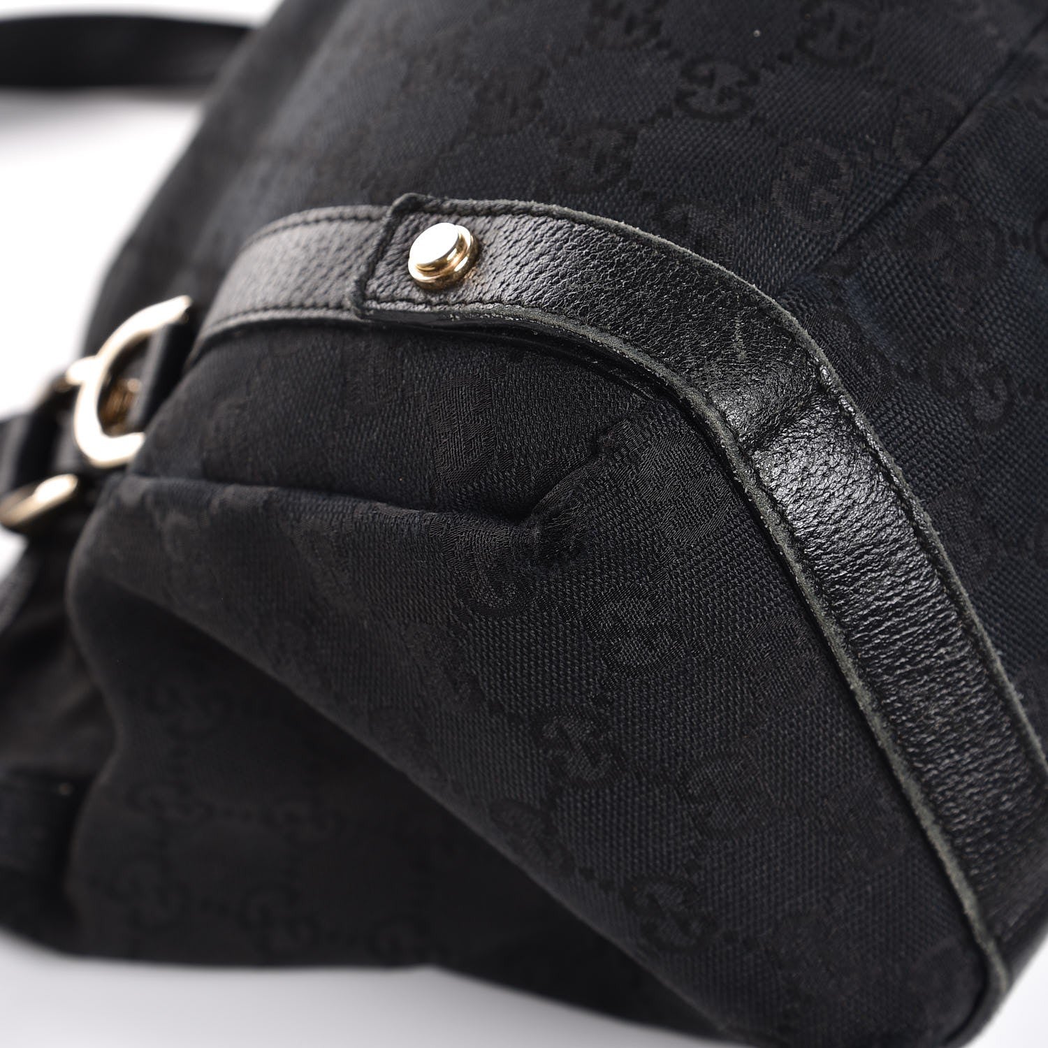 Gucci Monogram Medium Abbey Shoulder Bag Black 11 of 12