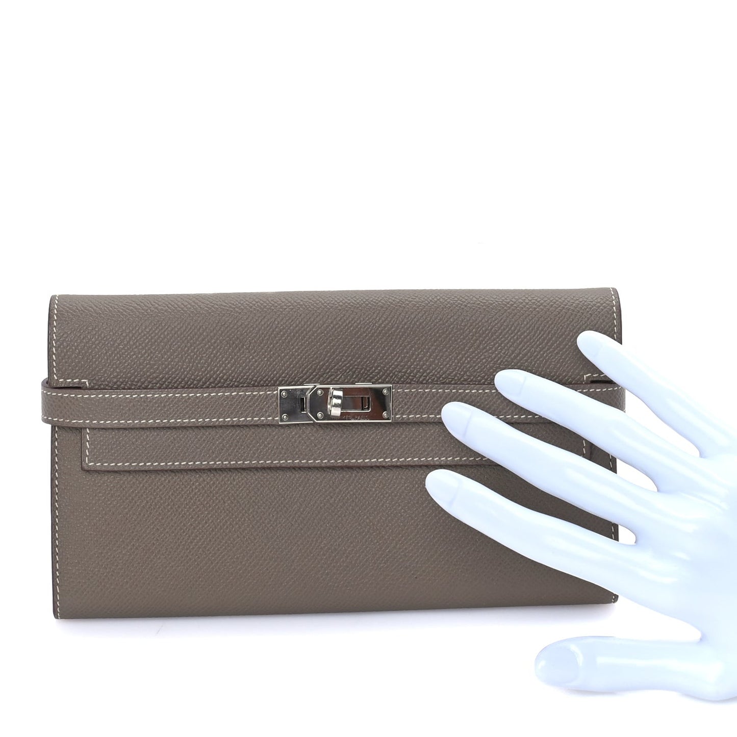 Epsom Kelly Longue Wallet Etoupe