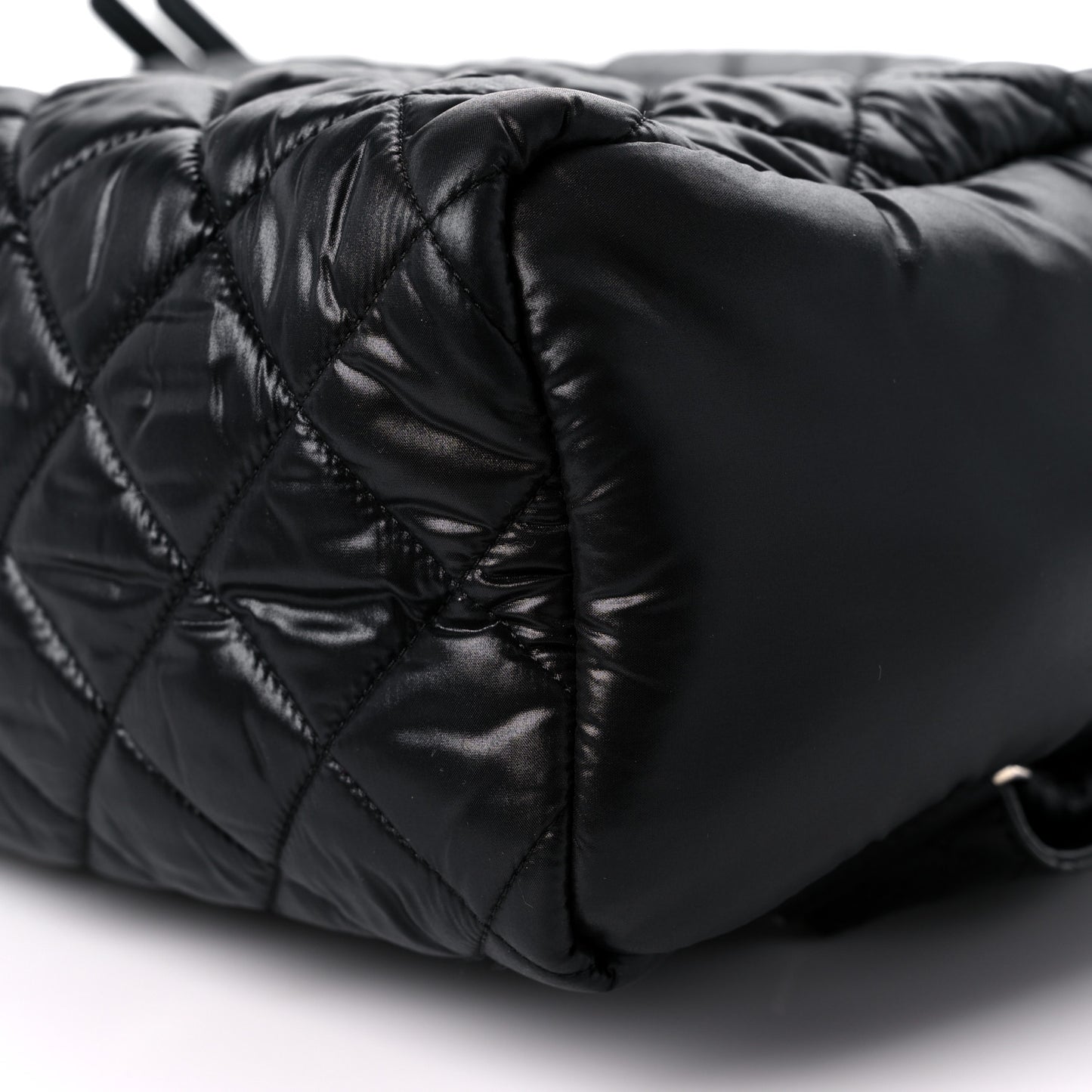 Nylon Quilted Coco Cocoon Backpack Black