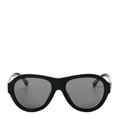 Chanel Acetate Strass Polarized Pilot Sunglasses 5467-B Black 4 of 6