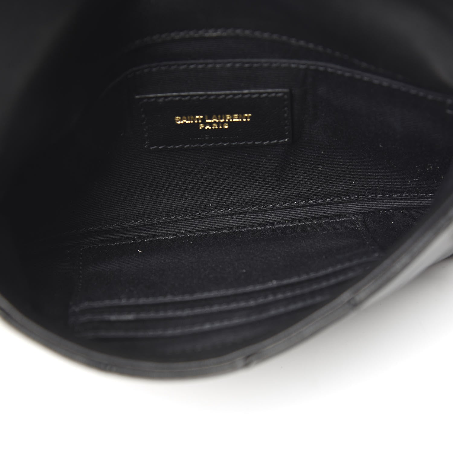 Saint Laurent Lambskin Patchwork Monogram Jamie Chain Wallet Black 6 of 11