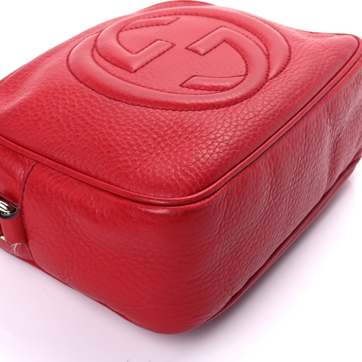 Louis Vuitton Pebbled Calfskin Small Soho Disco Bag Vibrant Red 7 of 8