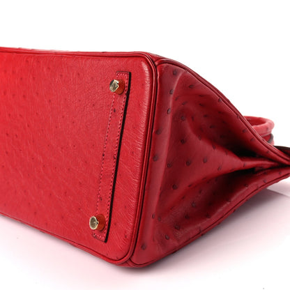 Hermes Deposit -  Ostrich Birkin 30 Rouge Vif 9 of 9