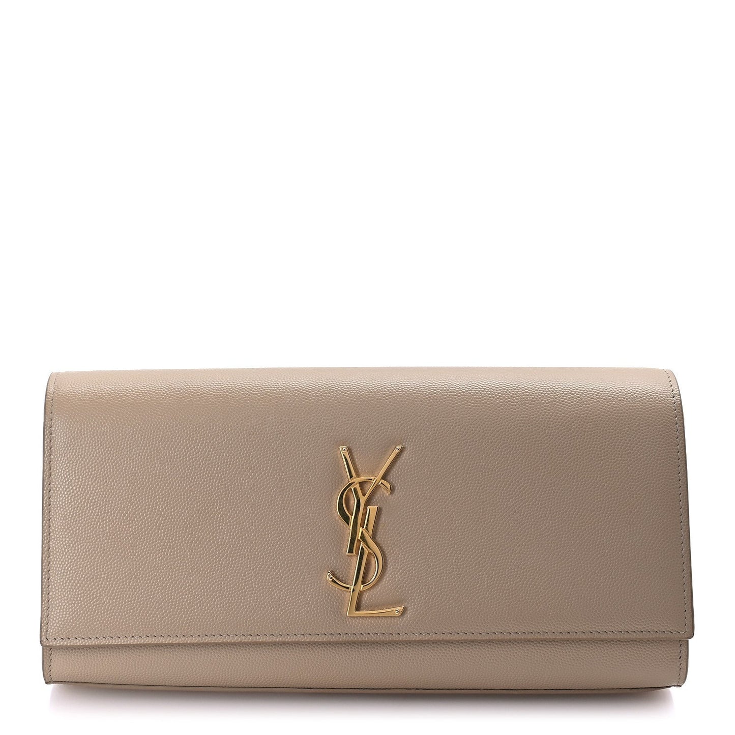 Grain De Poudre Classic Kate Clutch  Dark Beige