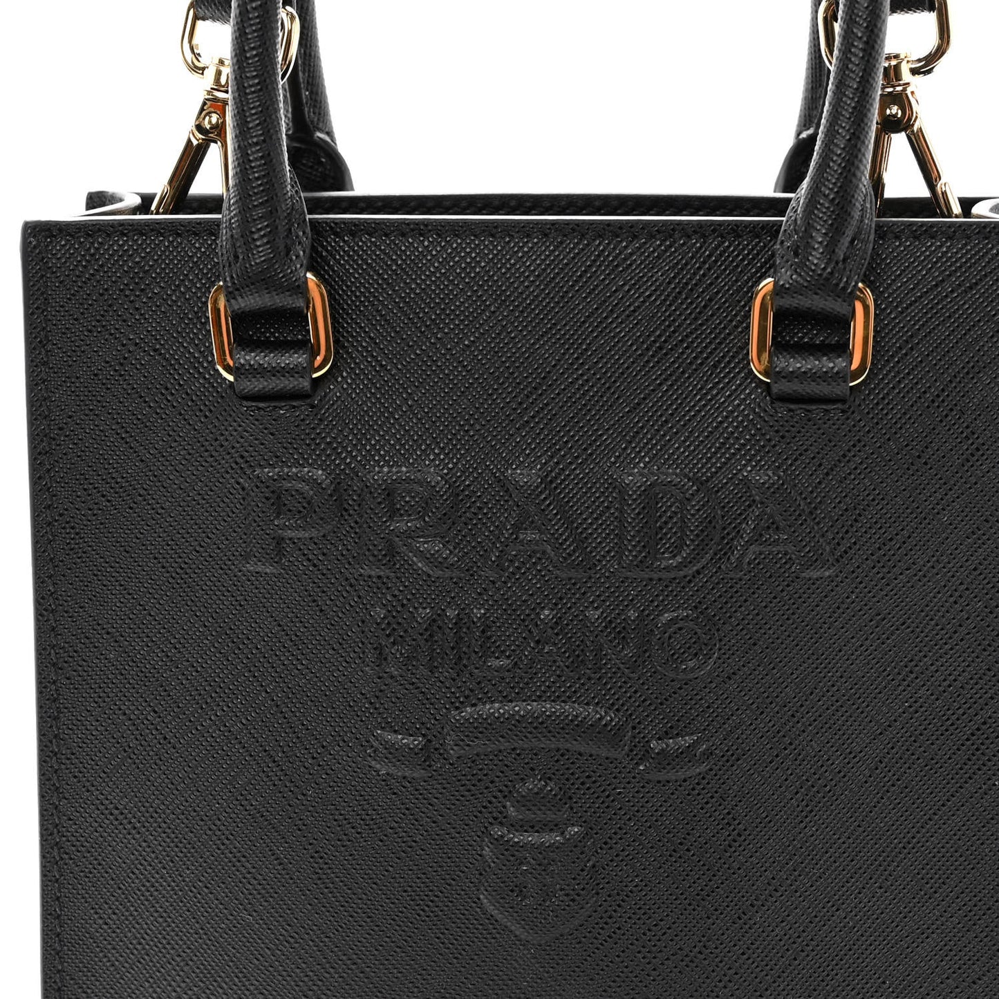 Saffiano Lux Small Shoulder Bag Black