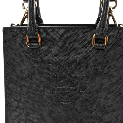 Prada Saffiano Lux Small Shoulder Bag Black 7 of 9
