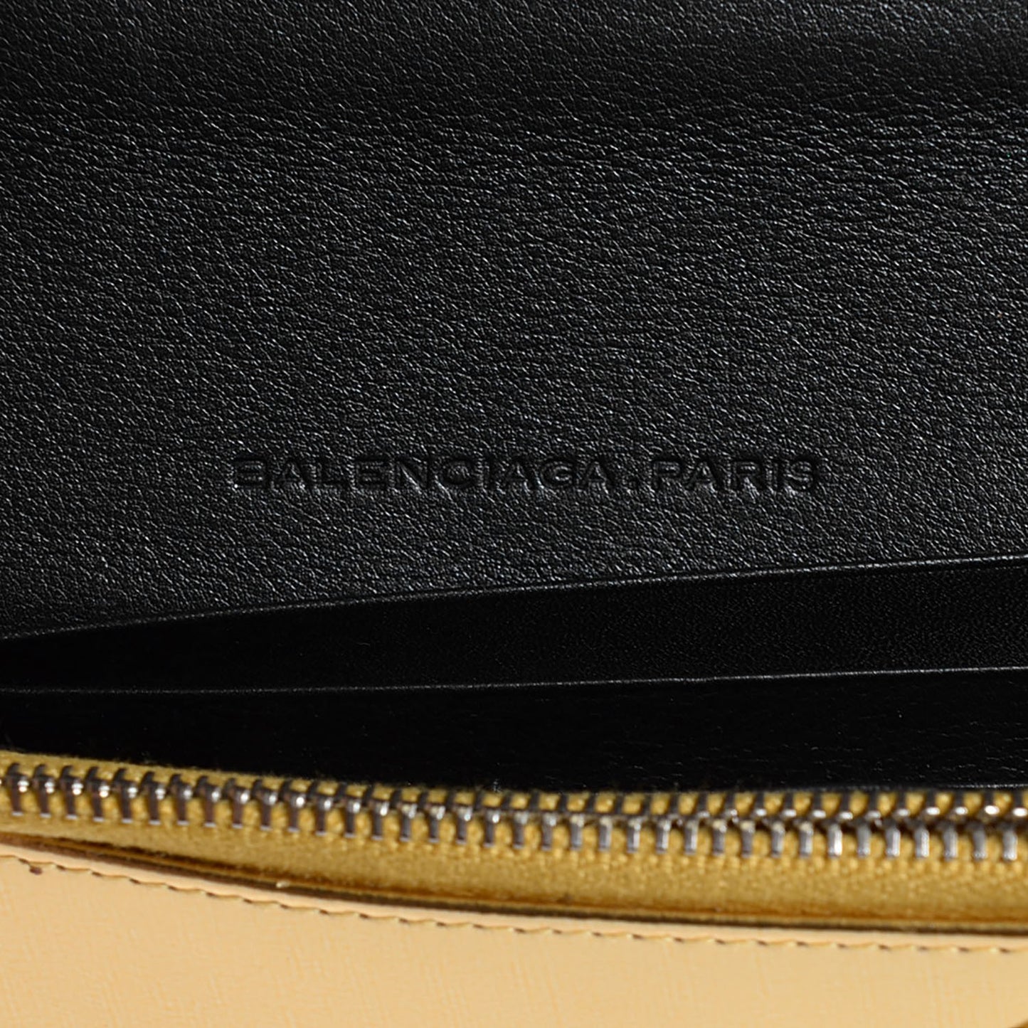 Laminated Calfskin Giant 12 Silver Hardware Money Wallet Gold