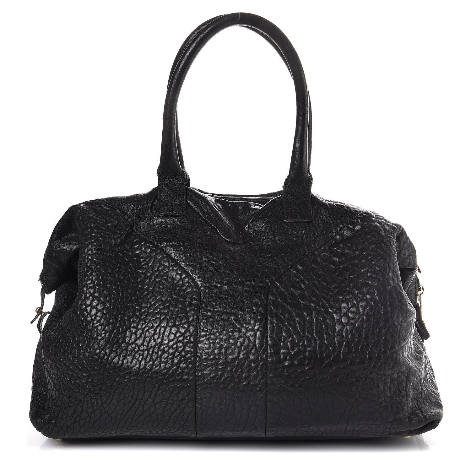 Saint Laurent Pebbled Lambskin Medium Easy Sac Black 1 of 23