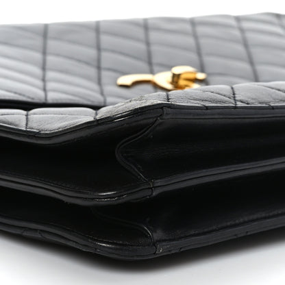 Chanel Lambskin Quilted Briefcase Laptop Bag Black 9 of 10