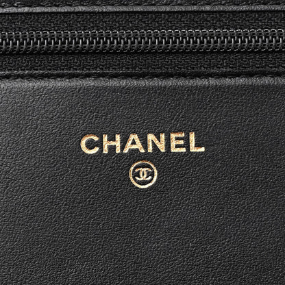 Chanel Caviar Chevron Quilted Boy Wallet On Chain WOC Black 6 of 7