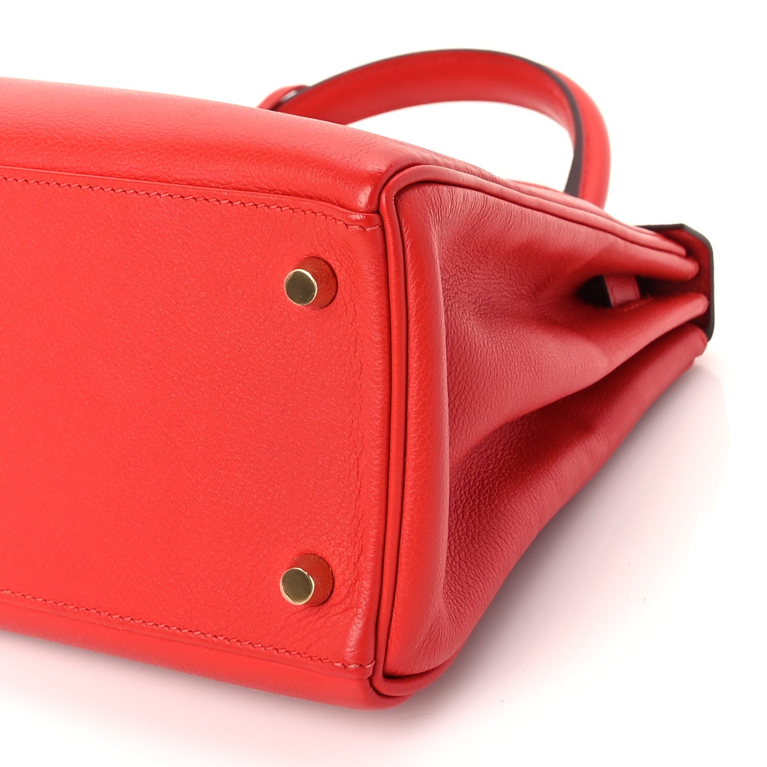 Hermes Evercolor Kelly Retourne 28  Rouge Tomate 9 of 9