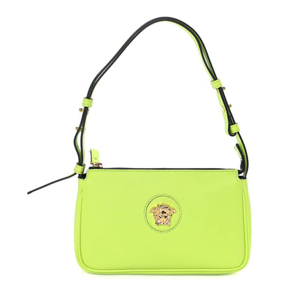 Versace Grained Calfskin Medusa Shoulder Bag  Lime 1 of 7