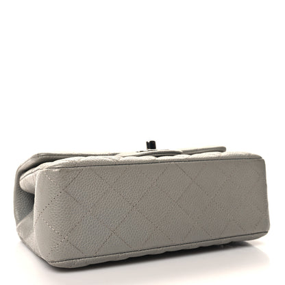 Chanel Caviar Quilted Mini Rectangular Flap Light Grey 4 of 13