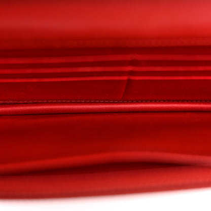 Chanel Lambskin Camellia Embossed Wallet on Chain WOC Red 5 of 14