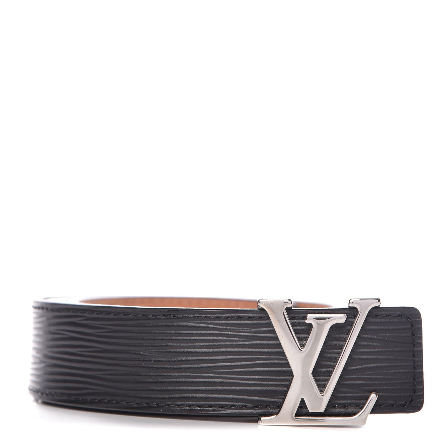 Louis Vuitton Epi LV Initiales Belt 95 38 Black 1 of 8