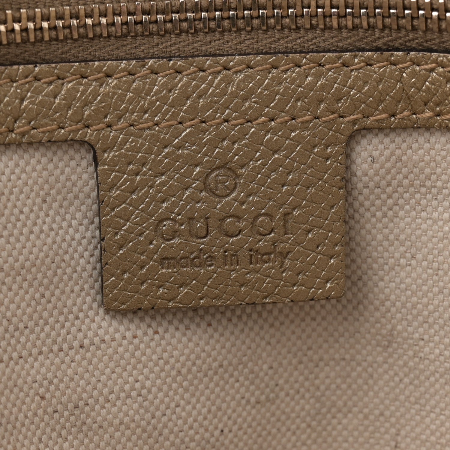 Gucci Monogram Medium Bree Zippered Tote Beige Golden Beige 6 of 7