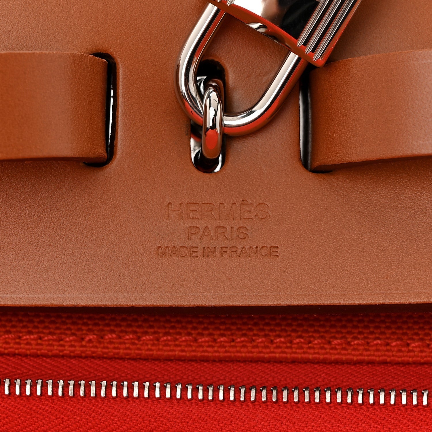 Hermes Military Toile Vache Hunter Herbag a Dos Zip Retourne Backpack Orange Mecano Fauve 7 of 7