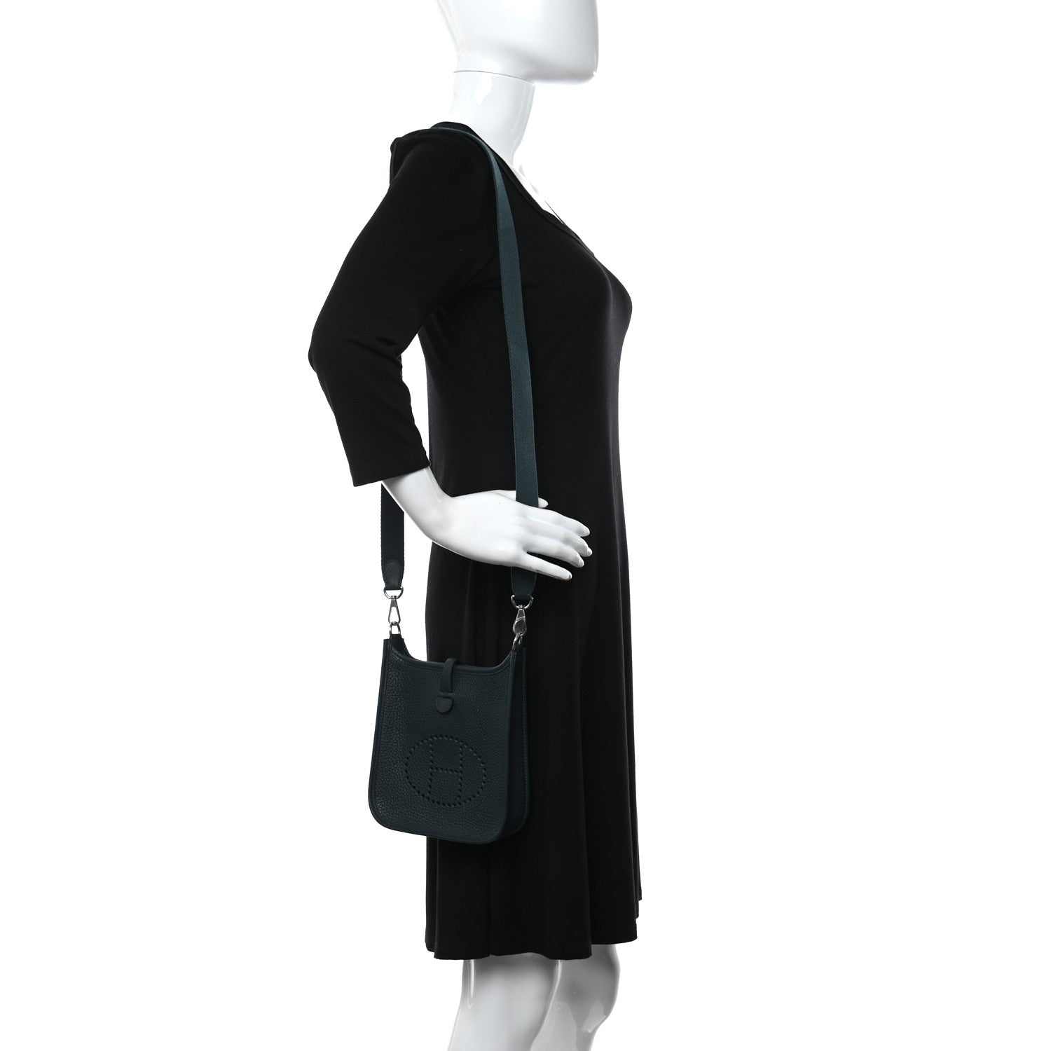 Hermes Taurillon Clemence Amazone Evelyne TPM Vert Cypress 3 of 9