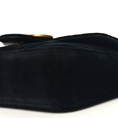 Gucci Velvet Matelasse Mini GG Marmont Shoulder Bag Black 10 of 10