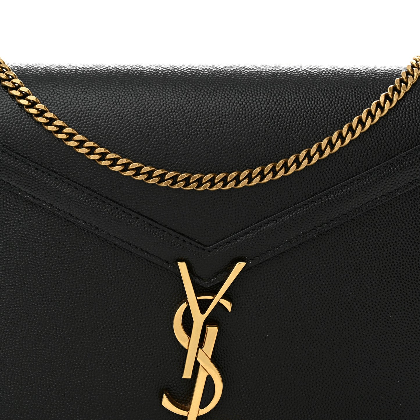 Grain De Poudre Monogram Cassandra Clasp Bag Black