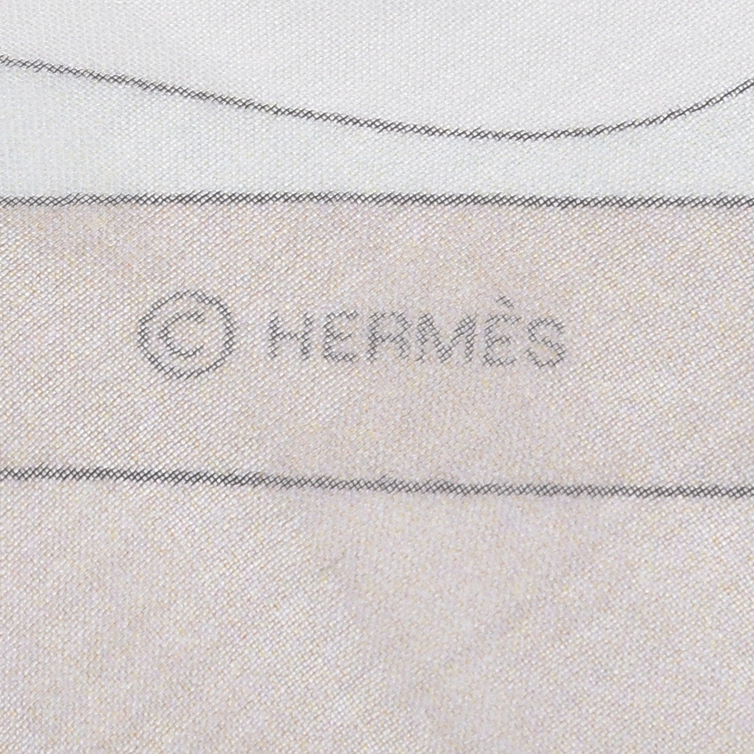 Hermes Mousseline Silk Rose De Compas Stole Scarf Bleu Glacier Beige Gris 4 of 7